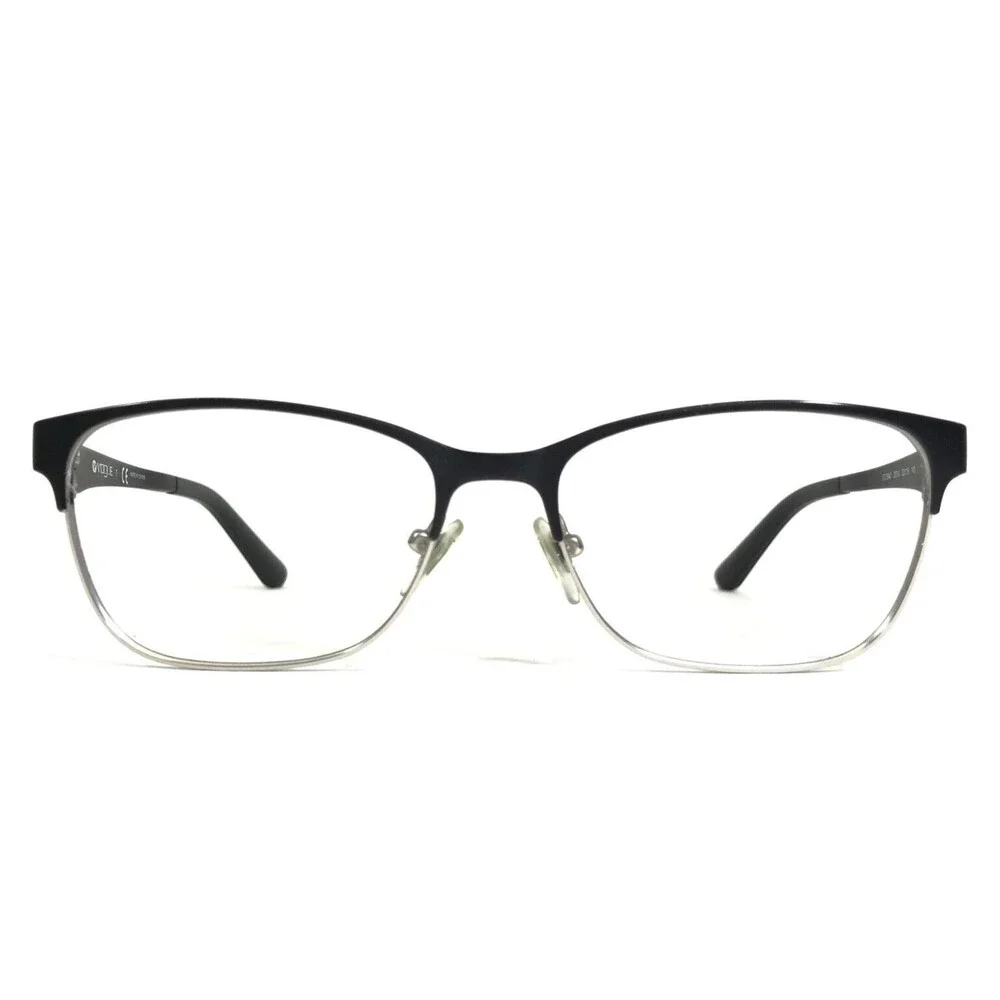 Vogue Eyeglasses Frames VO 3940 352-S Black Silver Square Full Rim 52-16-140